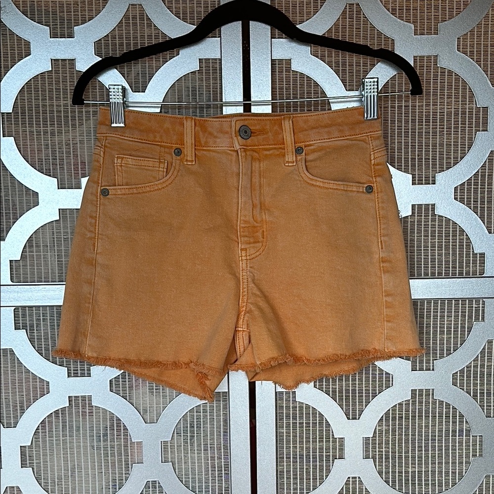 American Eagle Outfitters Orange Jean Shorts Casual Summer Style